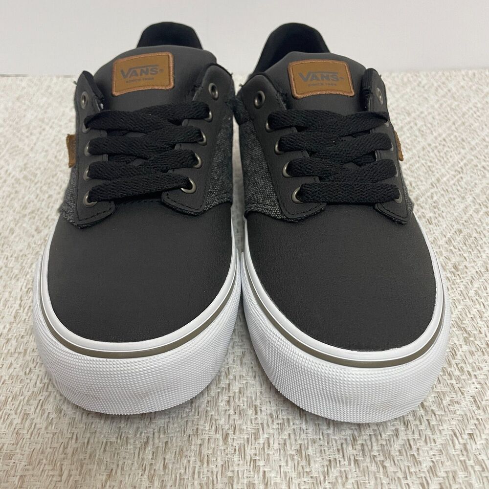 Vans Mens 8.5 Atwood Deluxe Woven Black Low Top Skate Shoes NIB